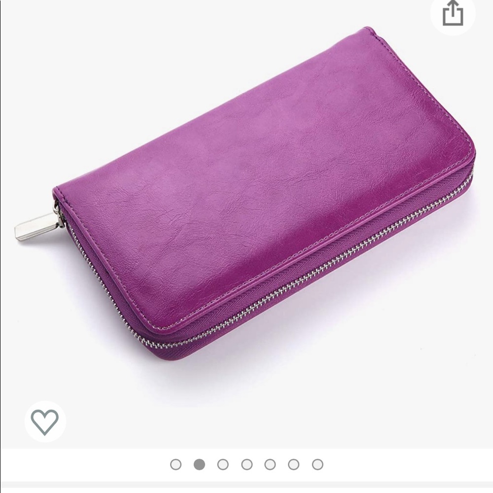 NWT Purple Zip Wallet with A LoT of Card Slots